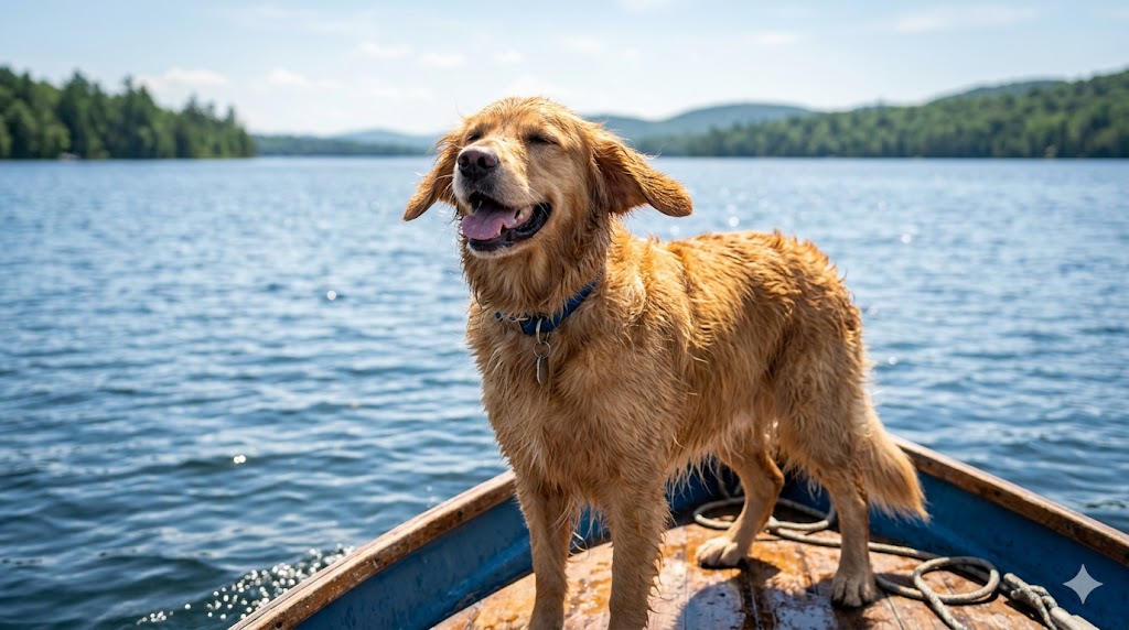 A peaceful, nature-inspired illustration representing eco-friendly pet aftercare options